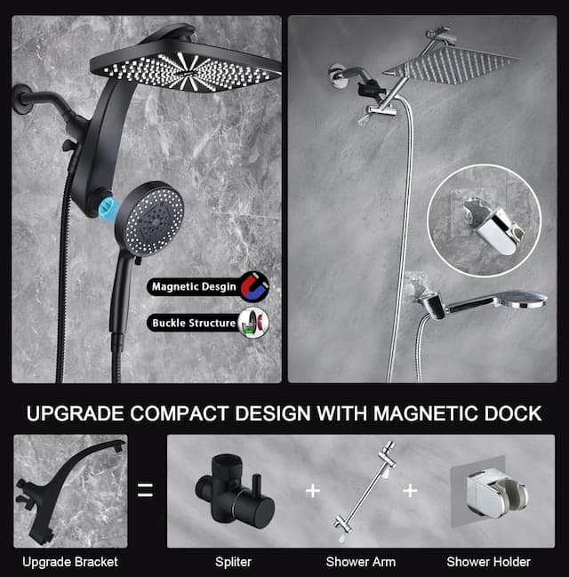 Detachable Shower Head with Magnetic Docking